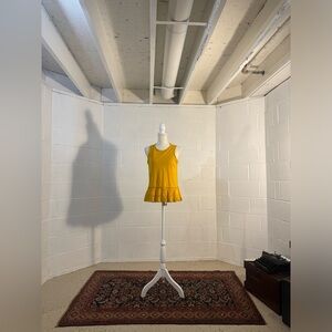 XS J. Crew Factory Yellow Peplum Top